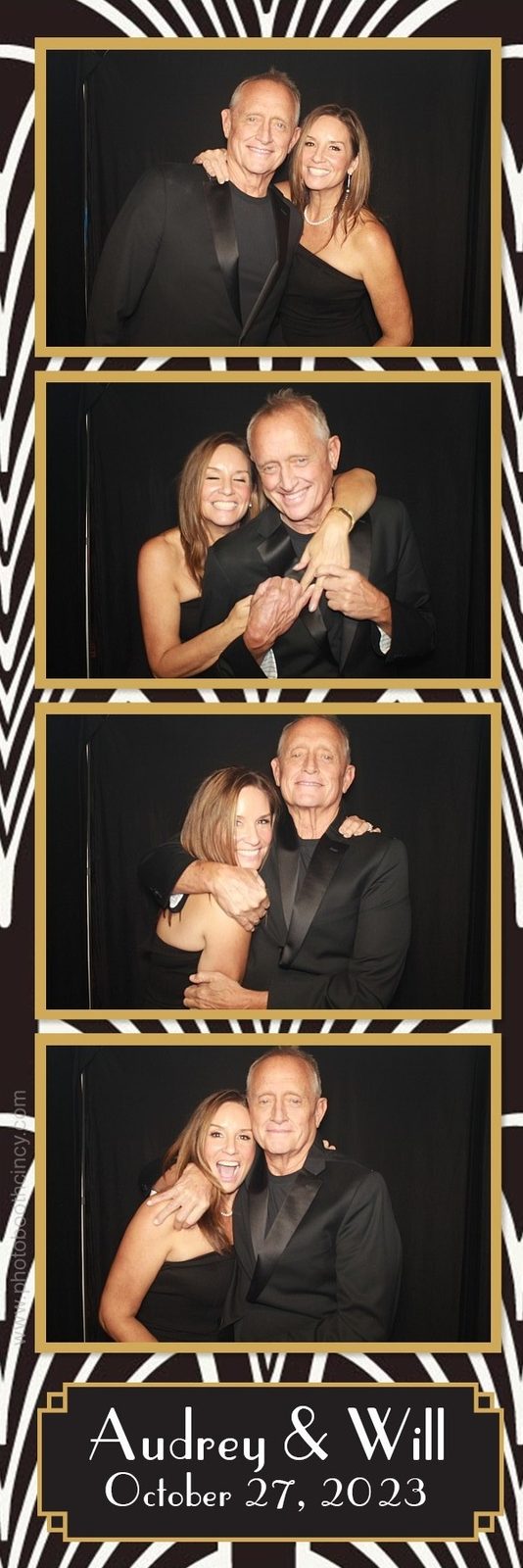 Enclosed 2x6 strip - elegant gold design